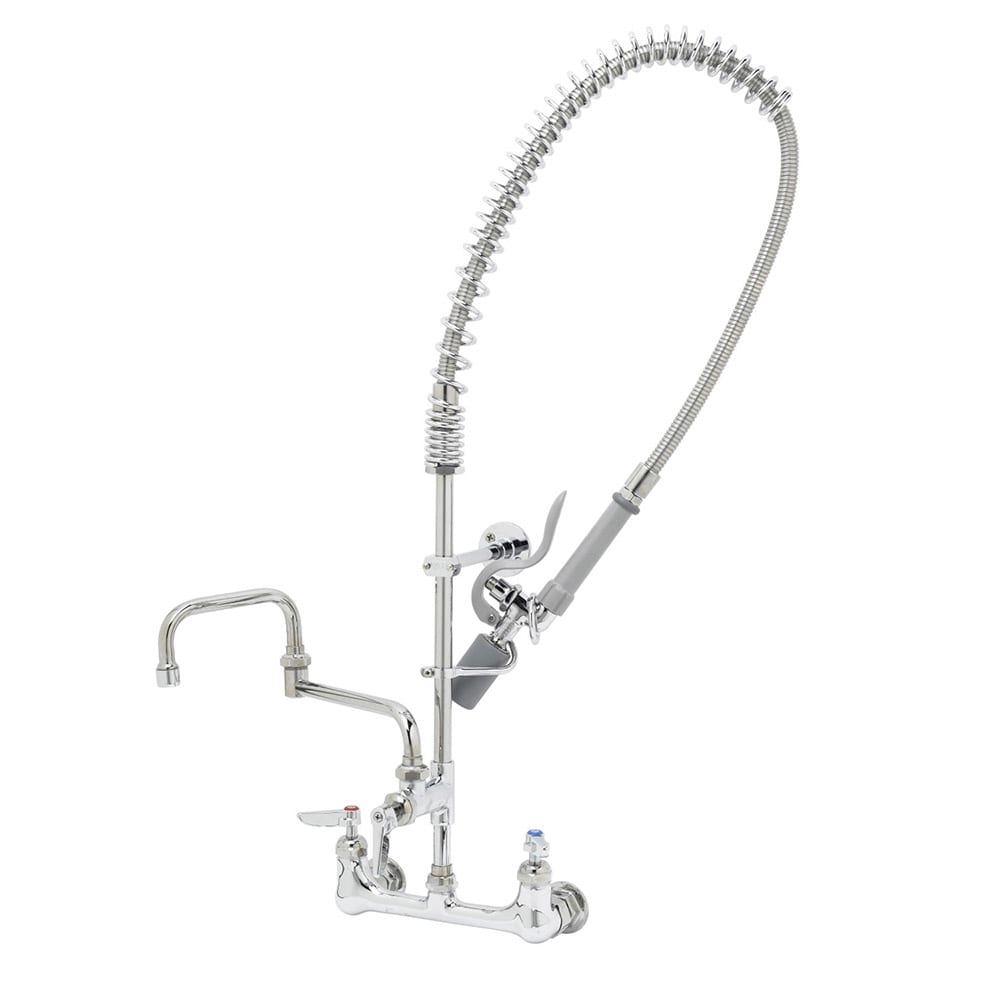 T&S B-0154-CR-C 31 5/8" Wall Mount Pre Rinse Faucet - 13/20 GPM, Base with Nozzle