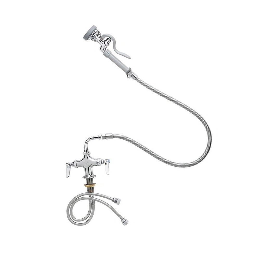 T&S B-0160 7 7/16"H Deck Mount Pre Rinse Faucet - 1 3/20 GPM, Base with Nozzle