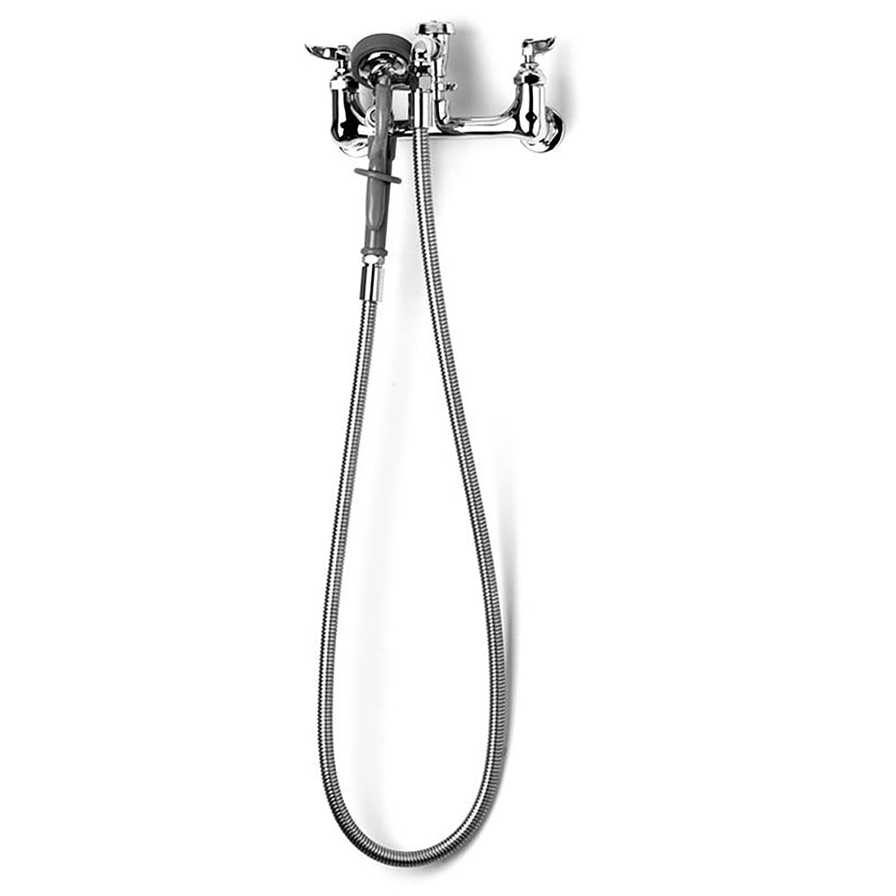 T&S B-0167 4 11/16"H Wall Mount Pre Rinse Faucet - 1 3/20 GPM, Base with Nozzle