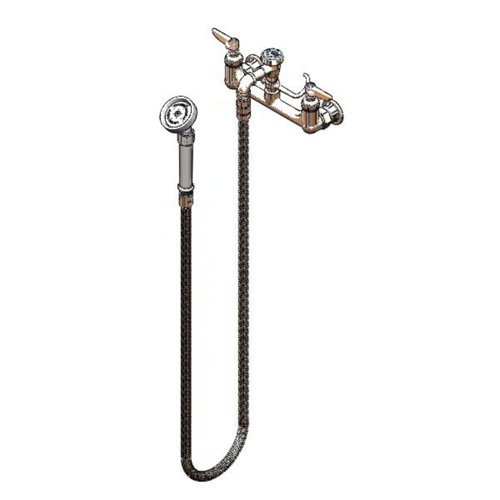 T&S B-0168 4"H Wall Mount Pre Rinse Faucet - 1.15 GPM, Base with Nozzle