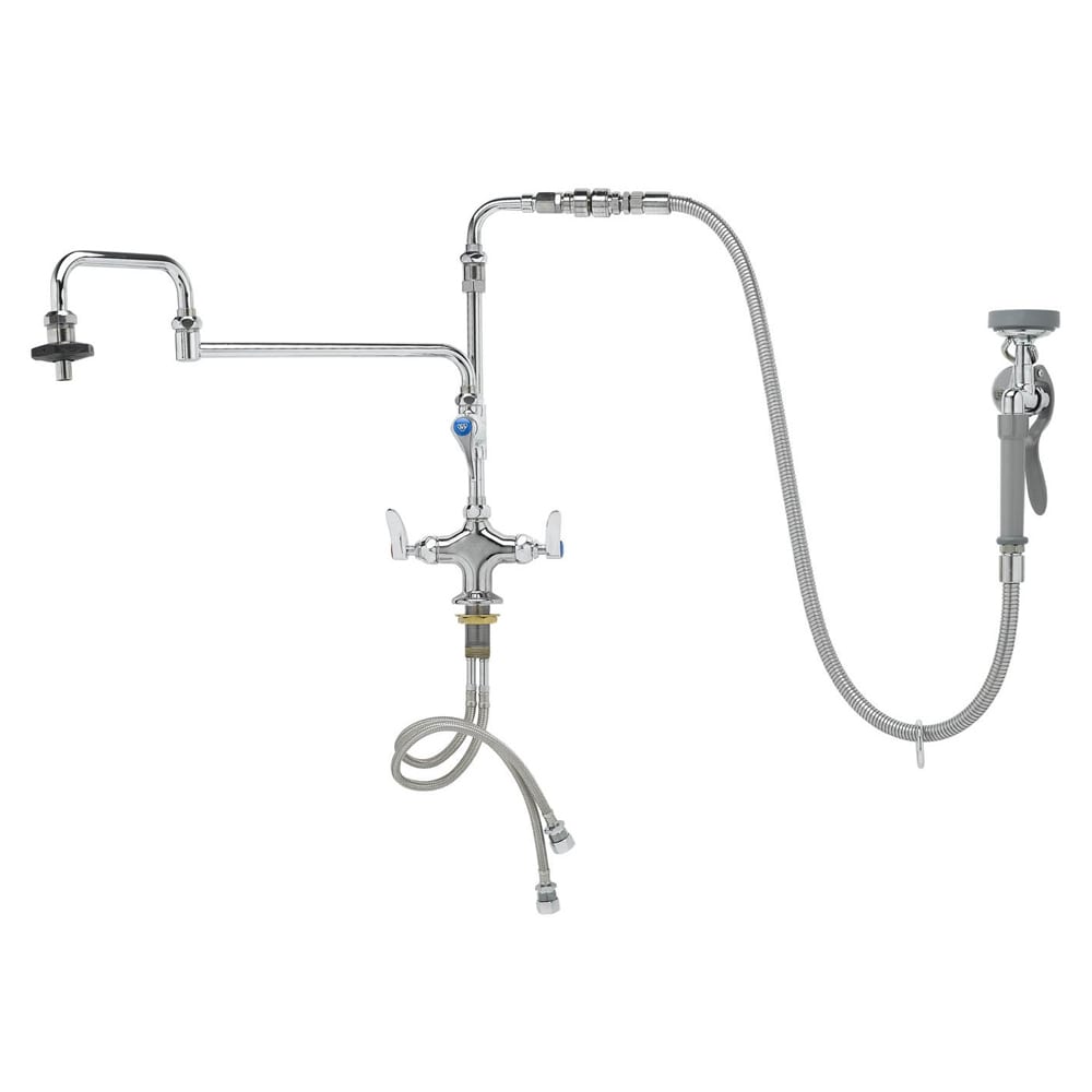 T&S B-0179-01 17"H Deck Mount Pre Rinse Faucet - 1.15 GPM, Base with Nozzle