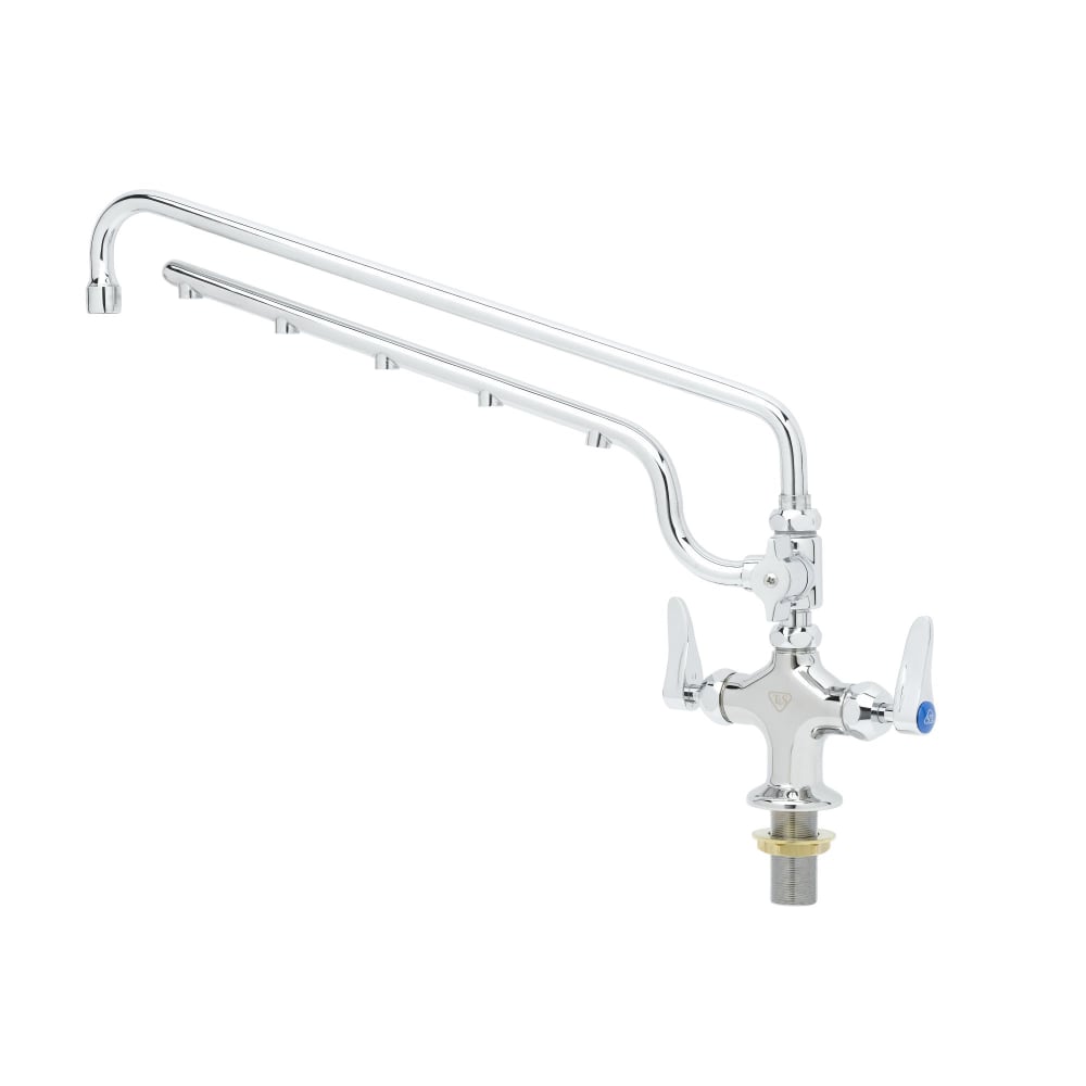 T&S B-0200-U18-CR Deck Mount Faucet - 18" Swing Spout, 16" Spray Arm