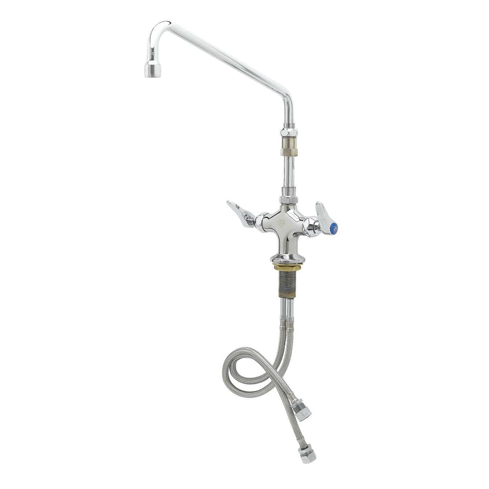 T&S B-0201-01 Deck Mount Mixing Faucet w/ 12" Swing Nozzle