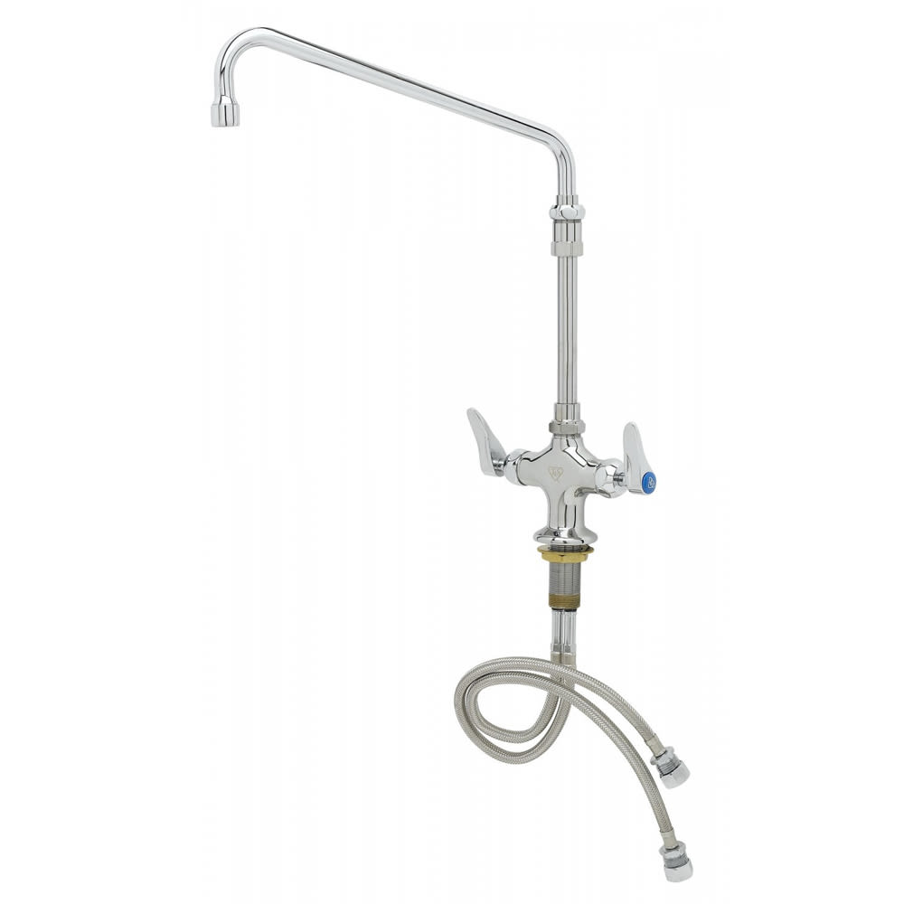 T&S B-0201-02 Deck Mount Mixing Faucet w/ 12" Swing Nozzle