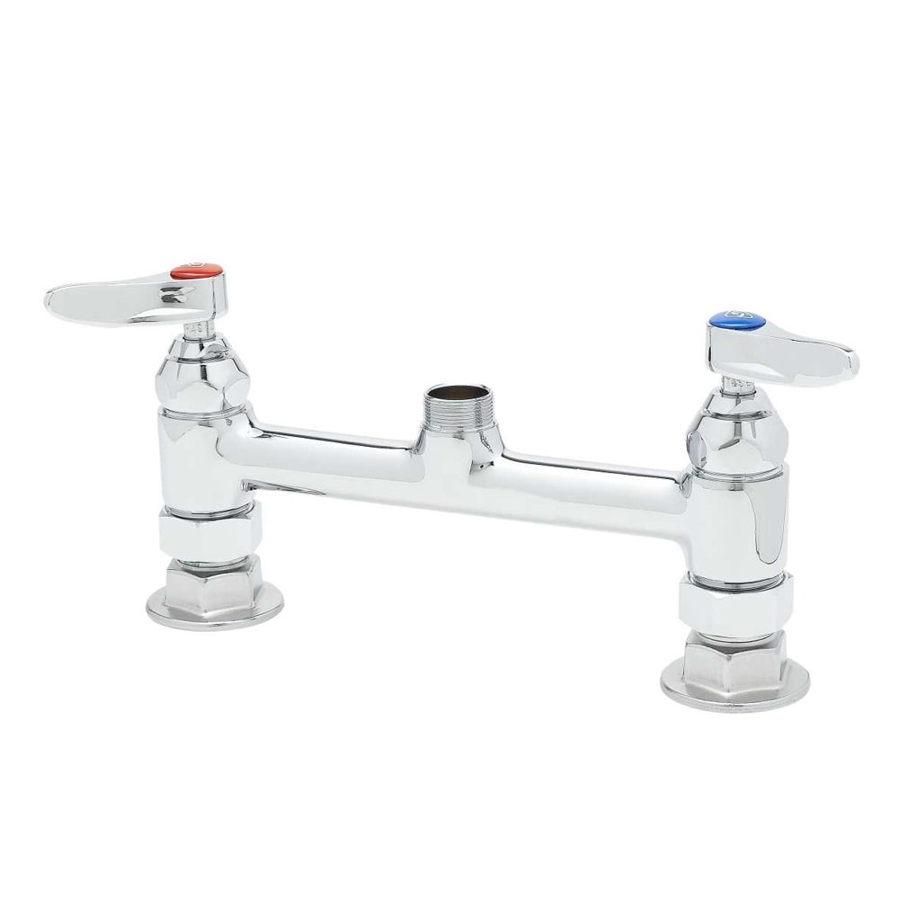 T&S B-0220-LN Mixing Faucet, 1/2" IPS Female Inlets, 8" Centers, Deck Mounted
