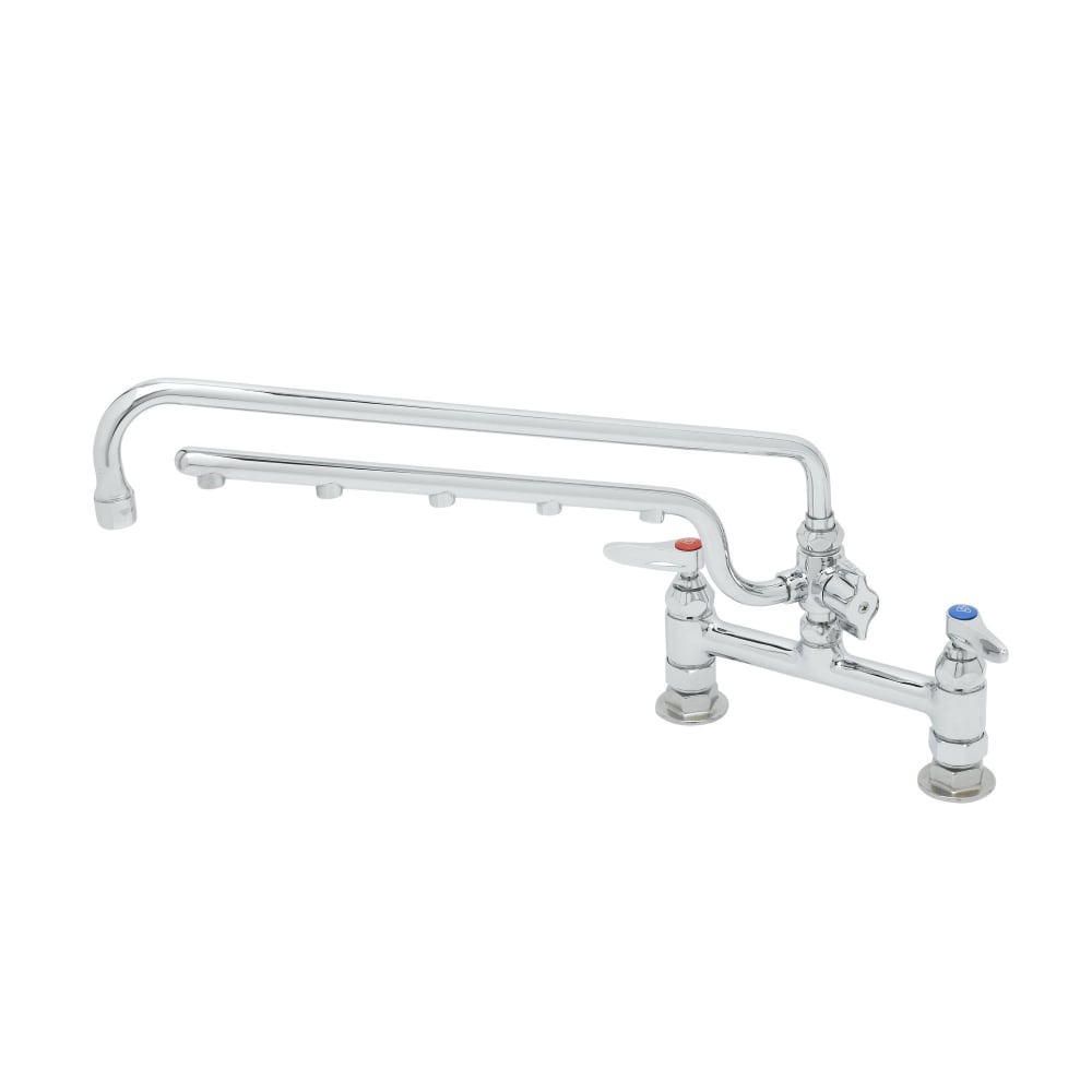 T&S B-0220-U18 Deck Mount Faucet - 18" Swing Spout, 16" Spray Arm
