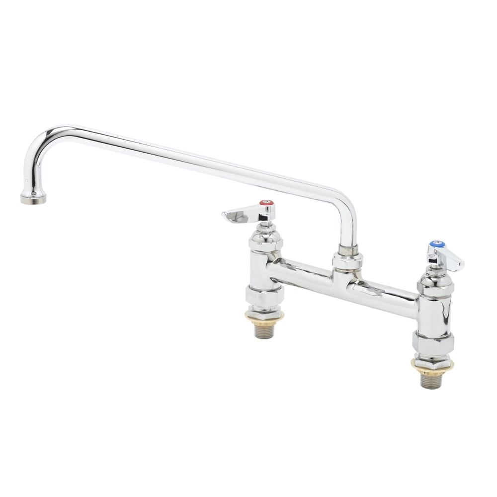 T&S B-0221-CC Deck Mount Mixing Faucet w/ 12" Swing Nozzle