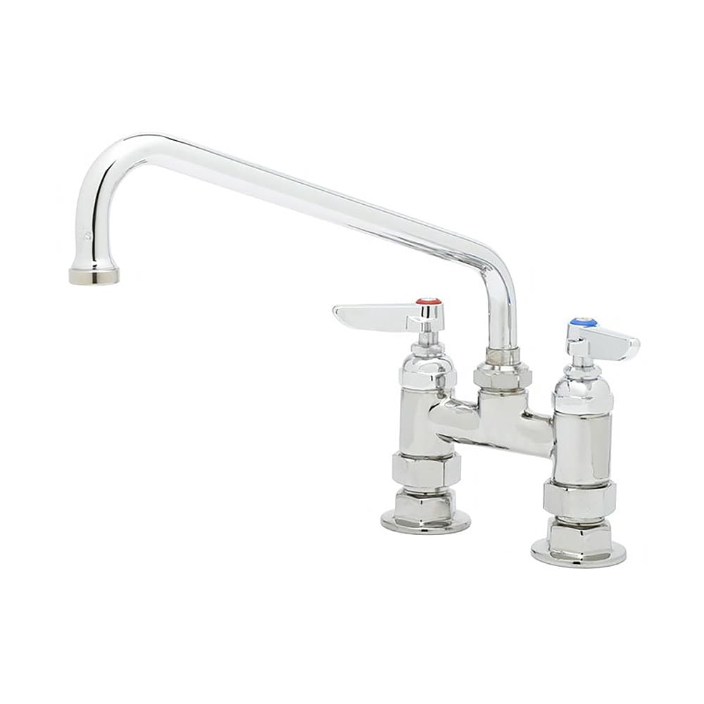 T&S B-0226-CC Deck Mount Faucet - 10" Swing Spout, 4" Centers
