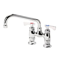 T&S B-0227 Deck Mount Faucet - 8" Swing Spout, 4" Centers thumbnail 2