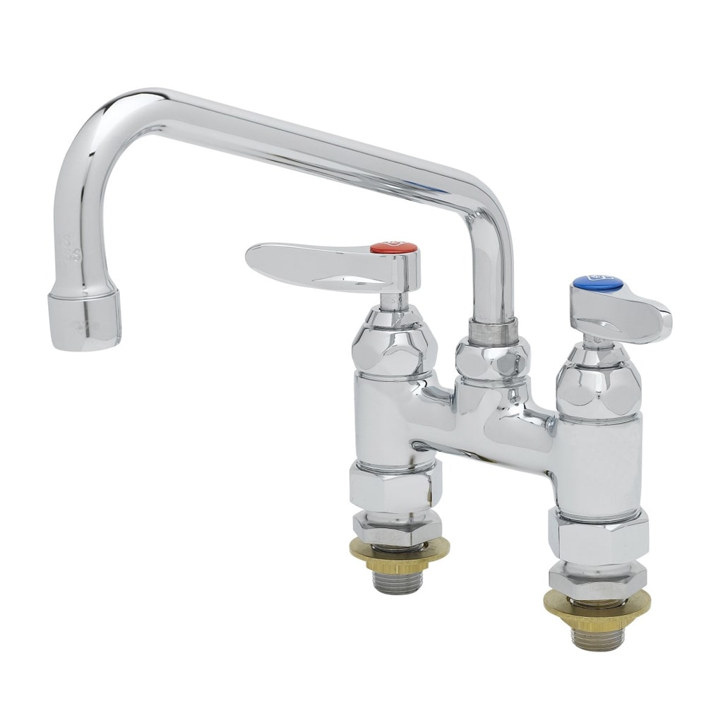 T&S B-0227-CC Deck Mount Faucet - 8" Swing Spout, 4" Centers