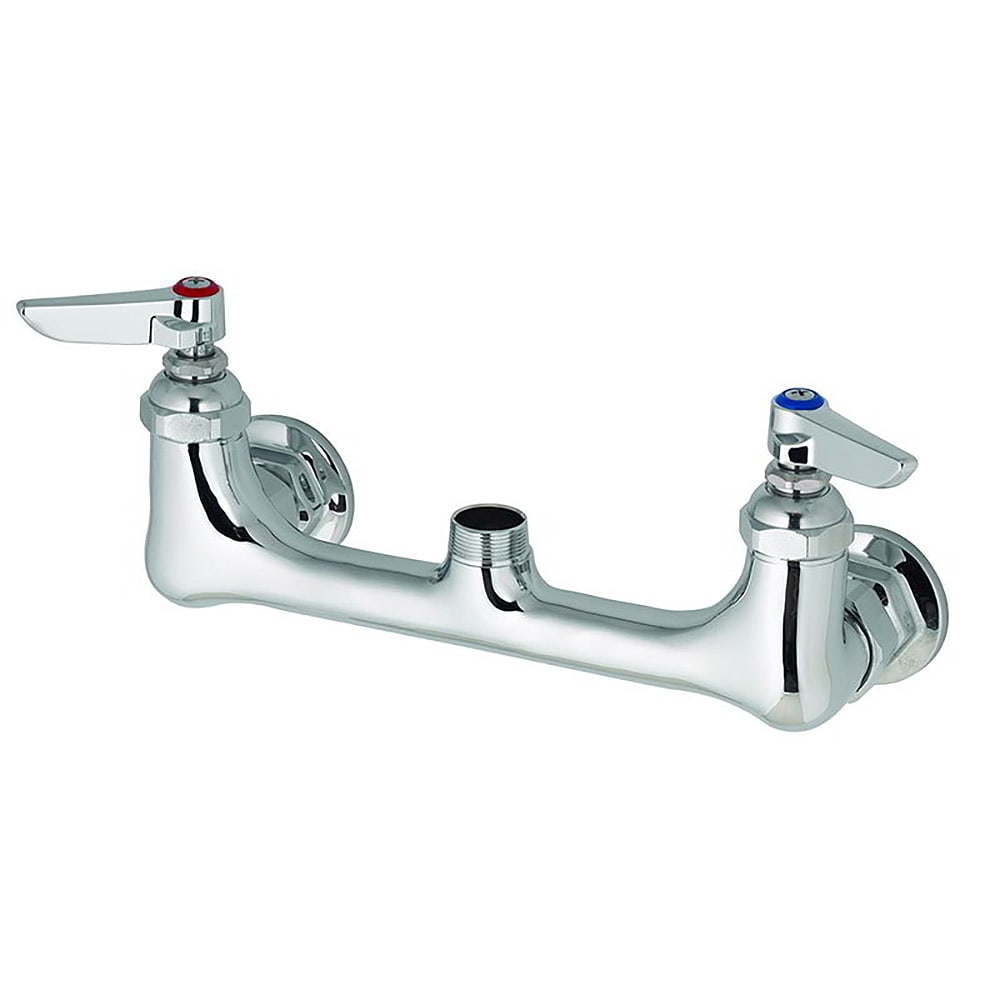 T&S B-0230-LN Sink Mixing Faucet w/o Nozzle, Wall Mounted, 8" Center