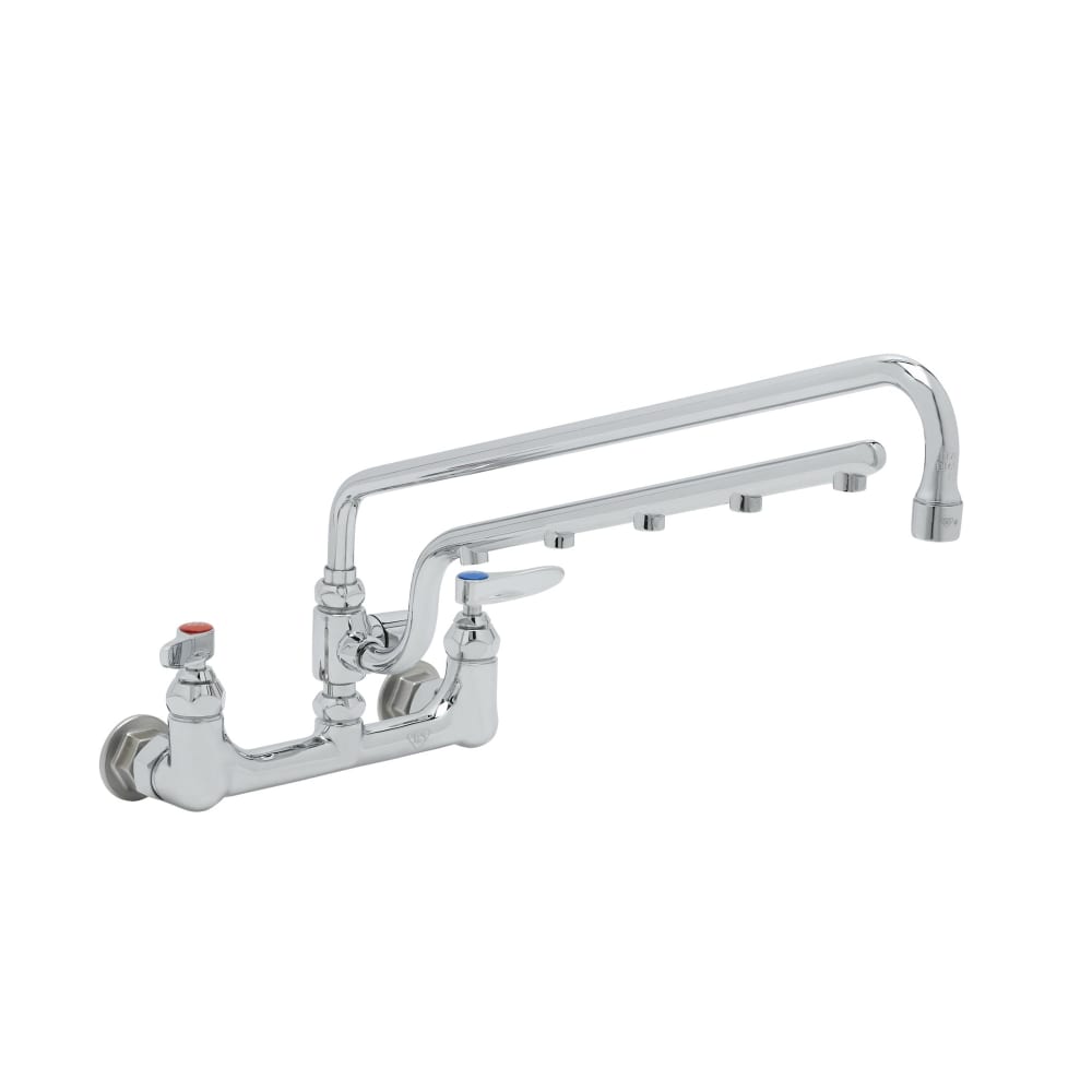 T&S B-0230-U18 Splash Mount Faucet - 18" Swing Spout, 16" Spray Arm