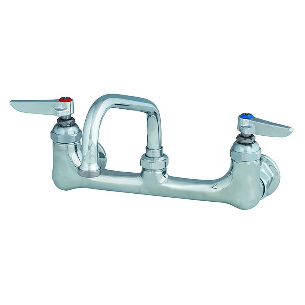 T&S B-0232-EE Splash Mount Faucet - 6" Swing Spout, 8" Centers