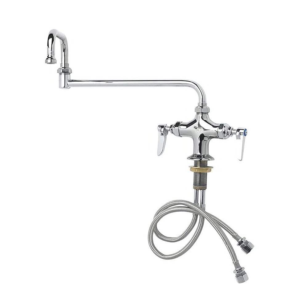 T&S B-0252 Deck Mount Pantry Faucet w/ 12" Double Jointed Swing Nozzle