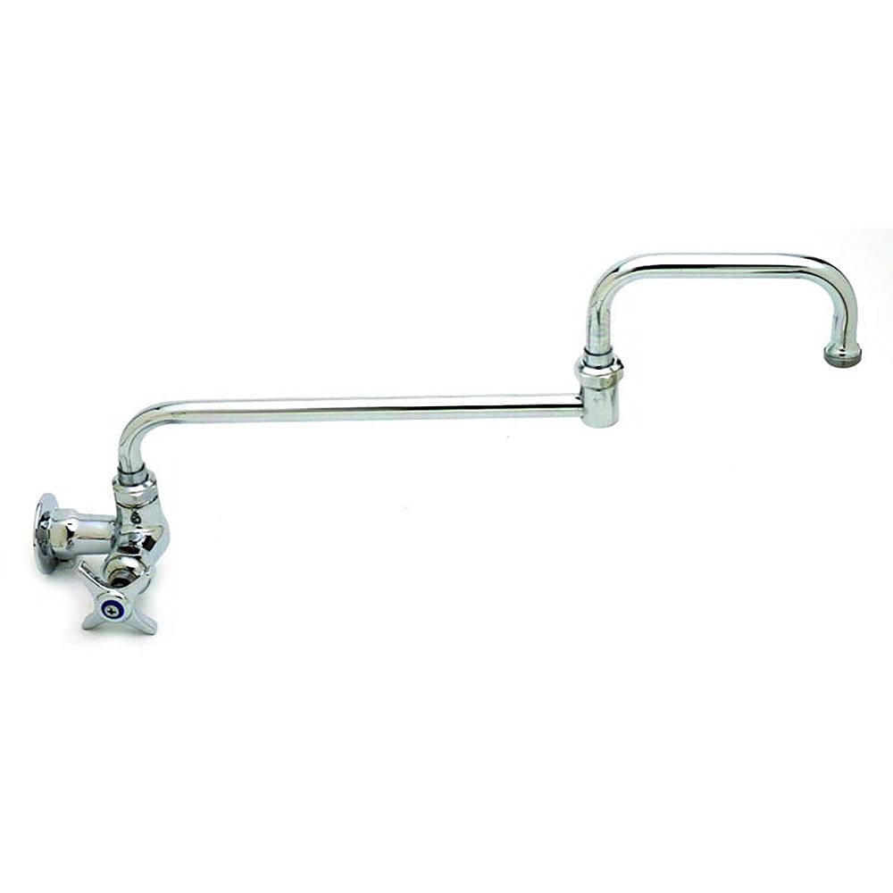 T&S B-0262 Single Sink Faucet w/ Double Joint Swing Nozzle, 12", Wall