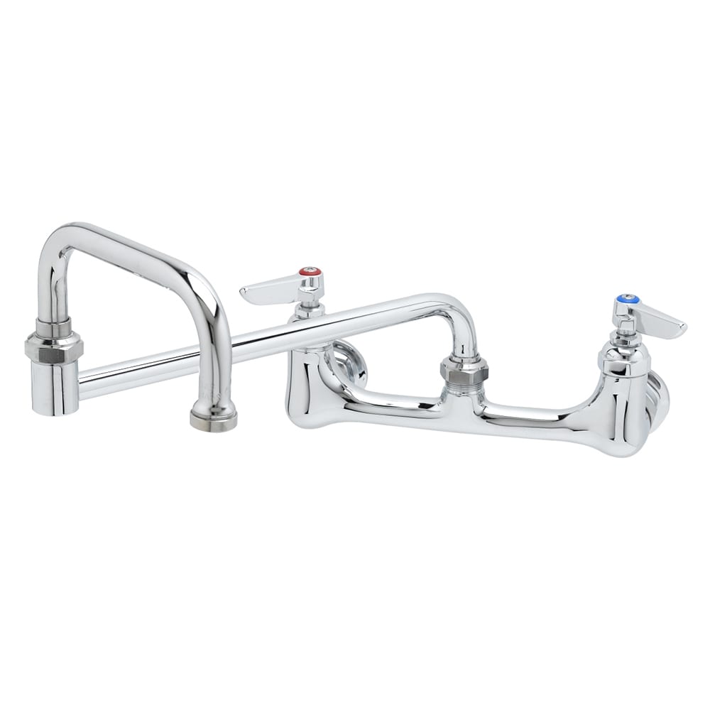 T&S B-0266-BST Splash Mount Faucet w/ 15" Double Jointed Swing Nozzle