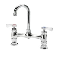 T&S B-0320 Deck Mount Faucet - 5 3/4" Gooseneck Spout, 8" Centers thumbnail 2
