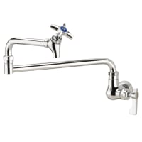 T&S B-0580 Splash Mount Pot Filler Faucet w/ 18" Double Jointed Swing Nozzle thumbnail 2