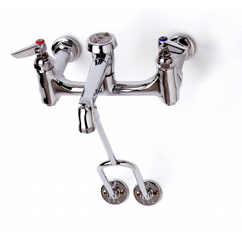 T&S B-0655-BSTP Service Sink Faucet, 11 5/8 in Wall to Outlet Center, Polished Chrome