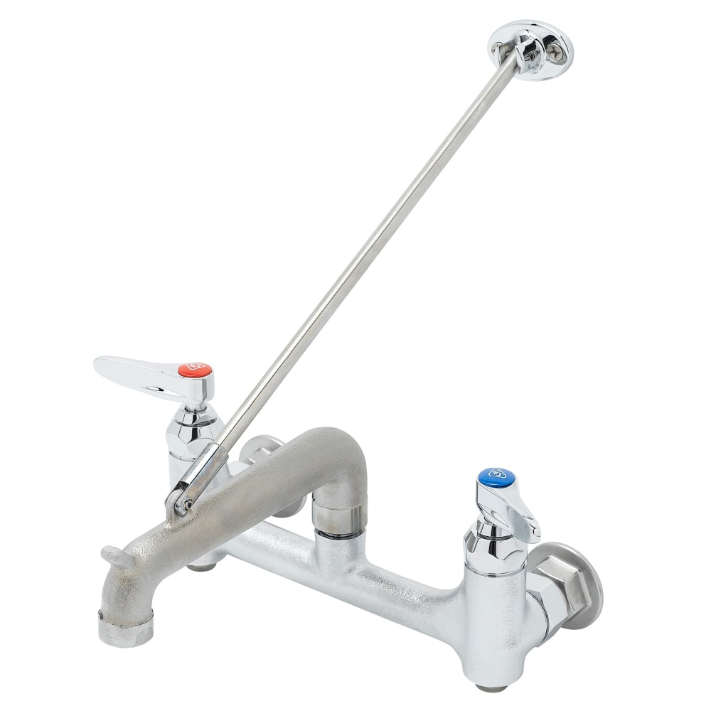 T&S B-0660-BSTP Service Sink Faucet, Built In Stops, Adjustable Centers, Polished