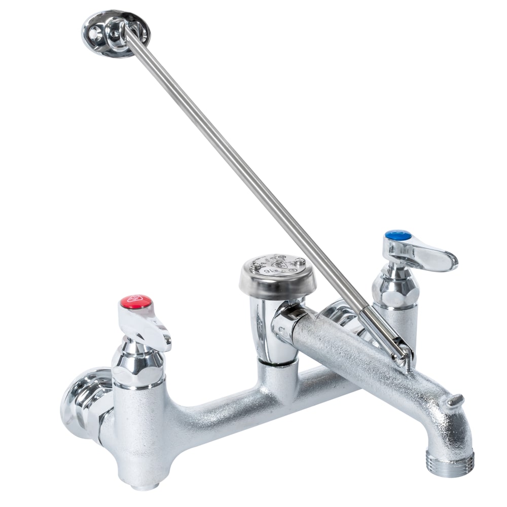 T&S B-0665-BSTR Service Sink Faucet, Vacuum Breaker Nozzle, Rough Chrome