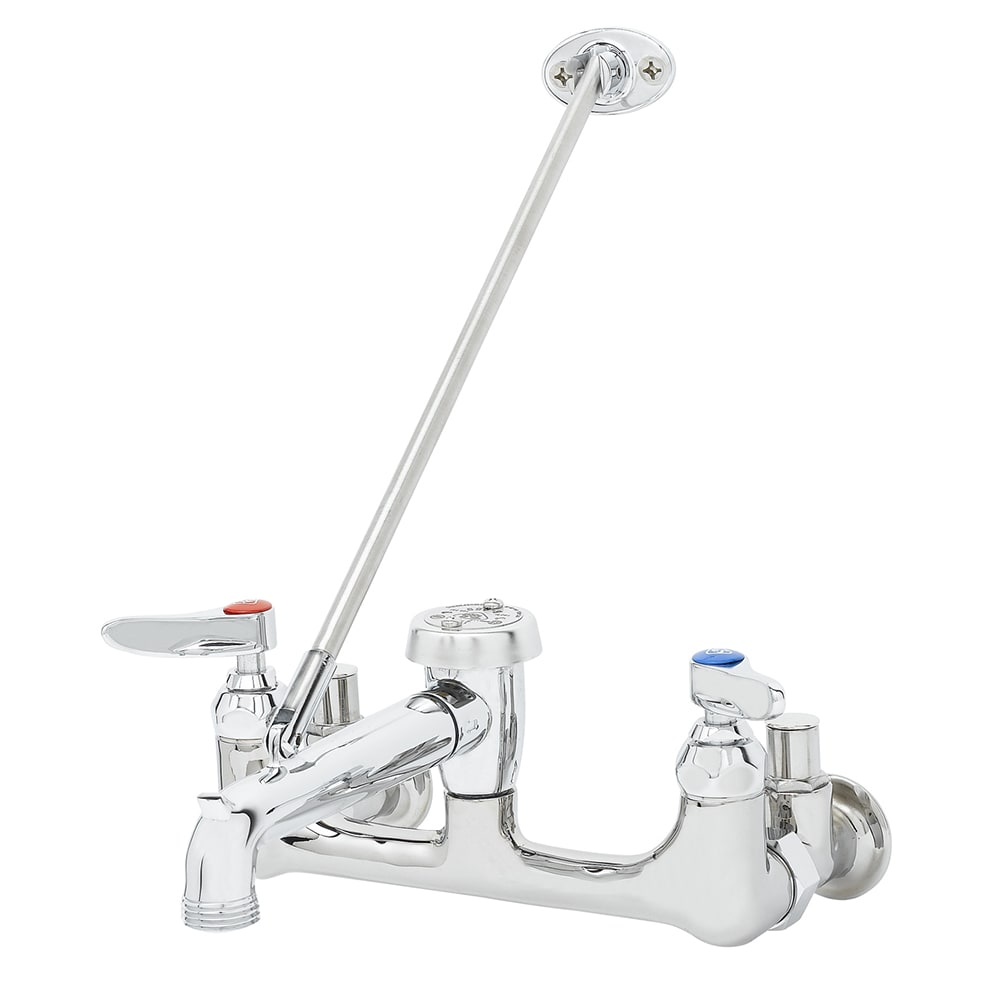 T&S B-0666-POL Service Sink Faucet w/ Vacuum Breaker & Integral Stops, Polished