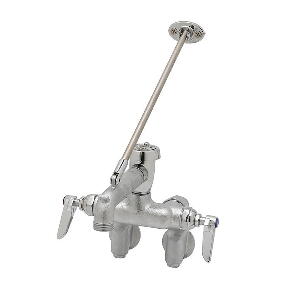 T&S B-0668-RGH Service Sink Faucet w/ Adjustable Brace & Vacuum Breaker, Rough
