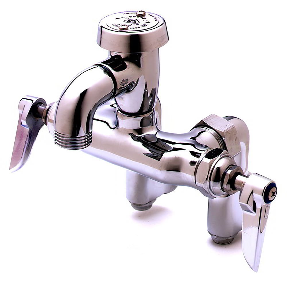 T&S B-0669-POL Service Sink Faucet w/ Integral Stops & Vacuum Breaker, Polished