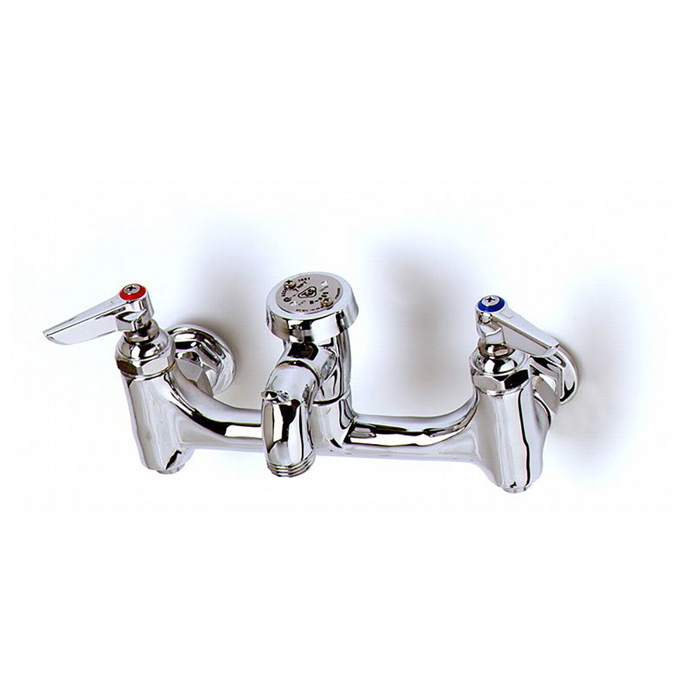 T&S B-0674-BSTP Service Sink Faucet w/ Built In Stops & Vacuum Breaker, Polished