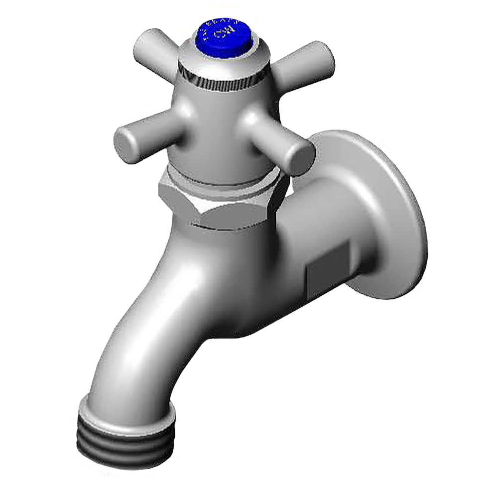 T&S B-0707 Splash Mount Single Sink Faucet - 3 5/8" Spout, Single Hole