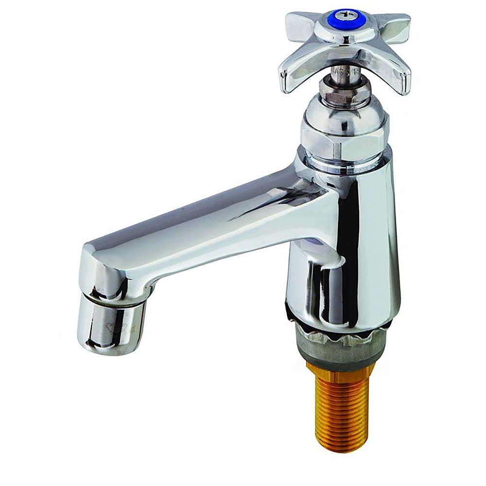 T&S B-0710 Deck Mount Single Sink Faucet - 4 1/8" Spout, Single Hole