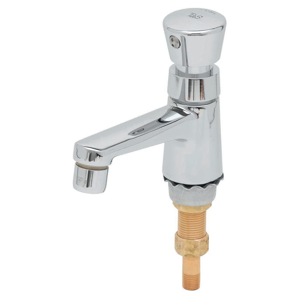 T&S B-0712 Basin Faucet w/ Slow Self Closing, Push Button