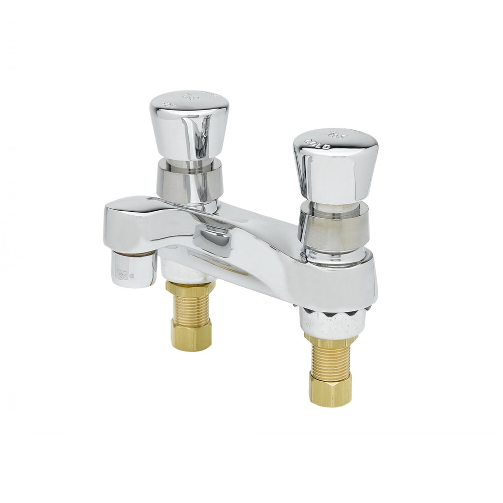 T&S B-0831-VF05 Deck Mount Single Metering Faucet w/ Push Button Handles