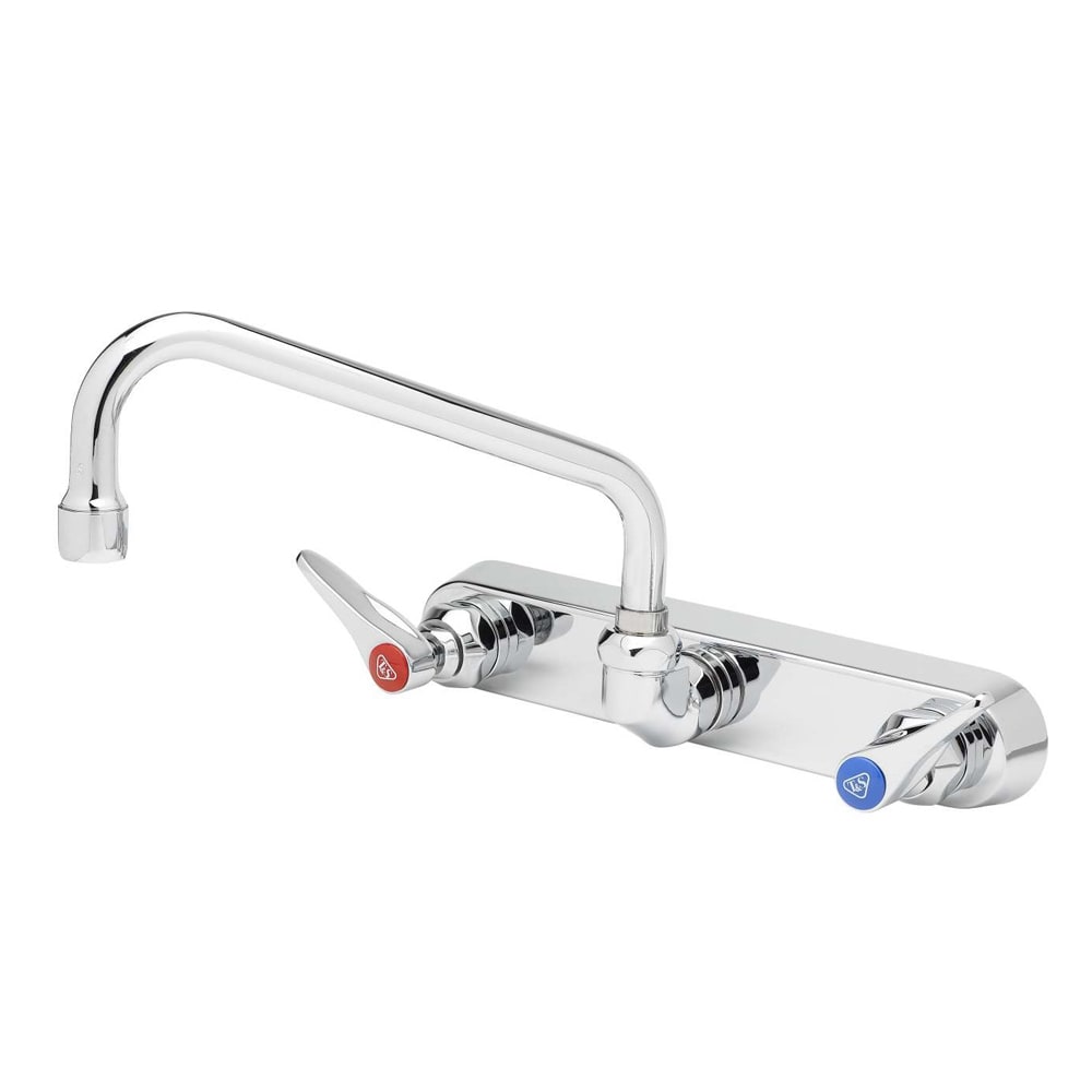 T&S B-1126 Splash Mount Faucet - 8" Swing Spout, 8" Centers
