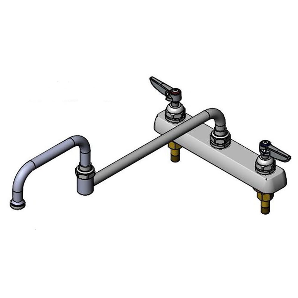 T&S B-1135 Splash Mount Faucet w/ 18" Double Jointed Swing Nozzle
