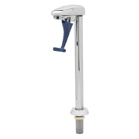 T&S B-1210 Glass Filler, Pedestal Push Back, Deck Mount, Blue Lexan Arm thumbnail 3