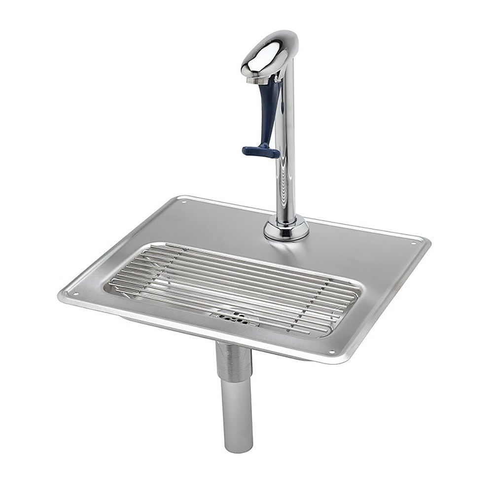 T&S B-1230 Water Station, 10 1/2 in, Push Back Glass Filler