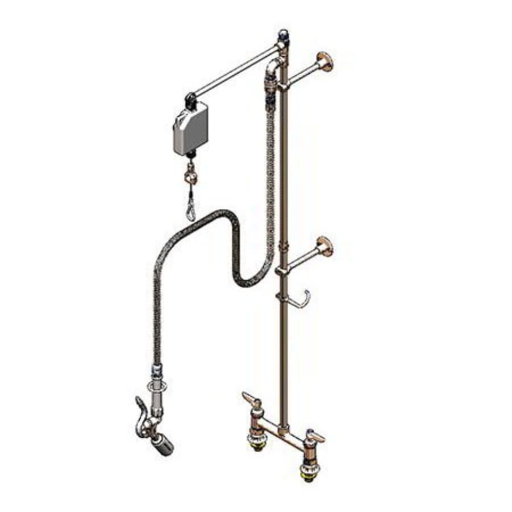 T&S B-2279 55"H Deck Mount Pre Rinse Faucet - 13/20 GPM, Base with Nozzle