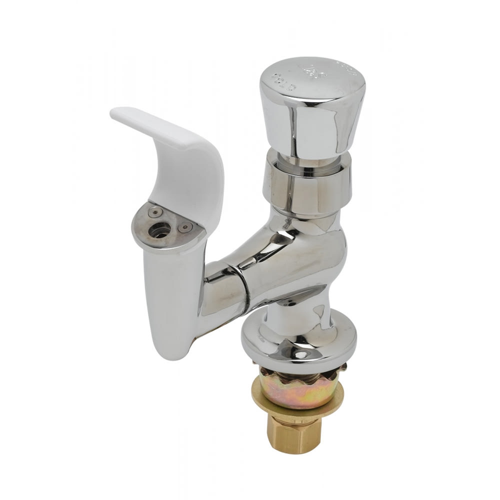 T&S B-2360-01 Deck Mount Drinking Faucet w/ Flexible Mouth Guard & Push Button Handle