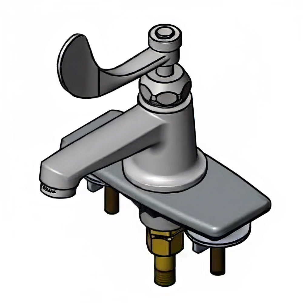 T&S B-2460 Deck Mount Lavatory Faucet w/ 4" Wrist Action Handle