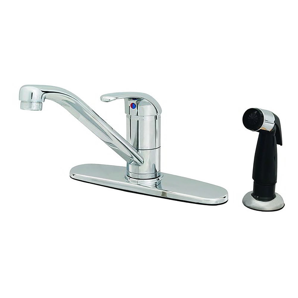 T&S B-2730 Deck Mount Faucet - 9" Spout, 8" Centers, Sidespray