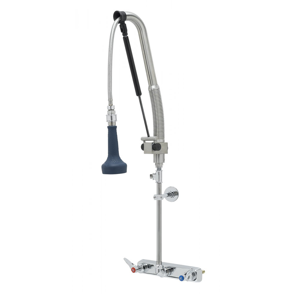 T&S B-5125-CR-B8TP 36"H Wall Mount Pre Rinse Faucet - 1 7/100 GPM, Base with Nozzle