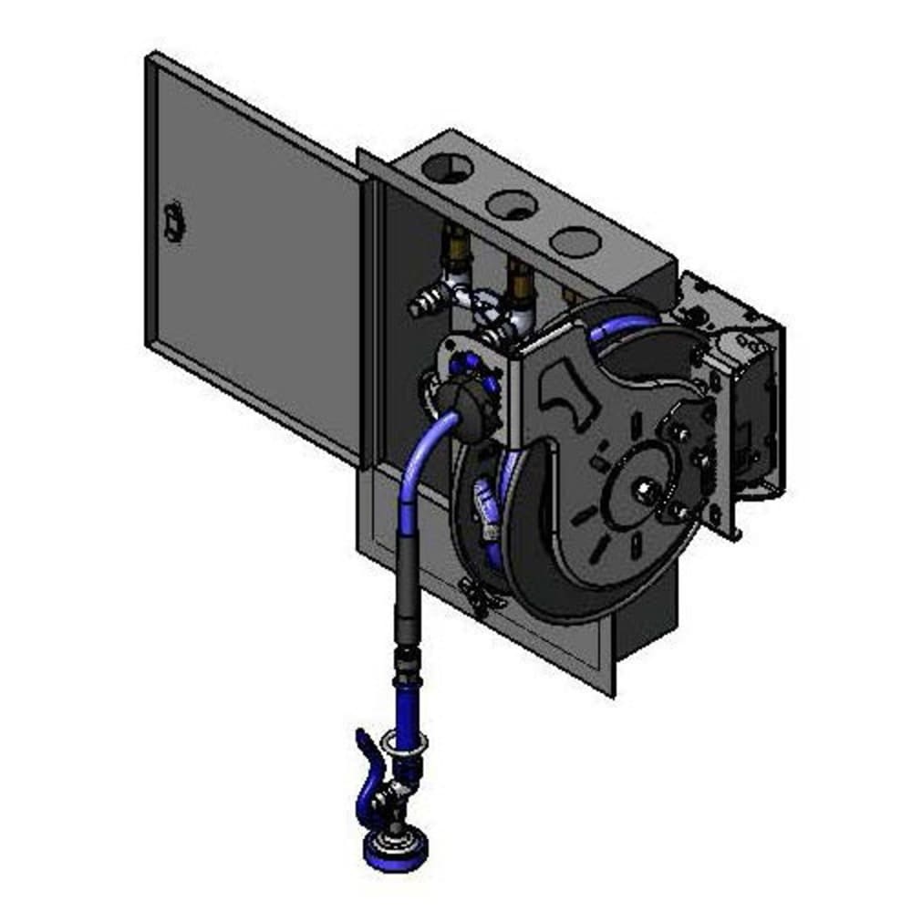 T&S B-7232-U01WS5 Enclosed Hose Reel Assembly w/ 35 ft Hose, 3 12/25 GPM