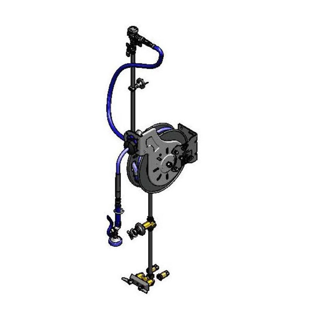 T&S B-7232-U01XS3 Open Hose Reel Assembly w/ 15 ft Hose, 2 79/100 GPM