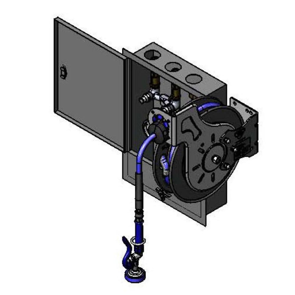 T&S B-7232-U01XS5 Open Hose Reel Assembly w/ 35 ft Hose, 3 12/25 GPM