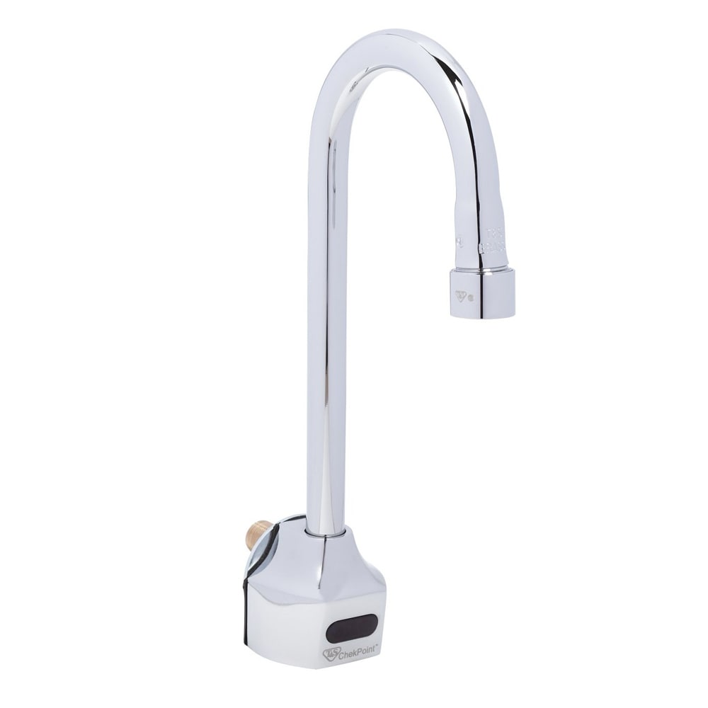 T&S EC-3101 Wall Mount Electronic Faucet - Single Hole, Rigid Gooseneck, 100-240v/1ph