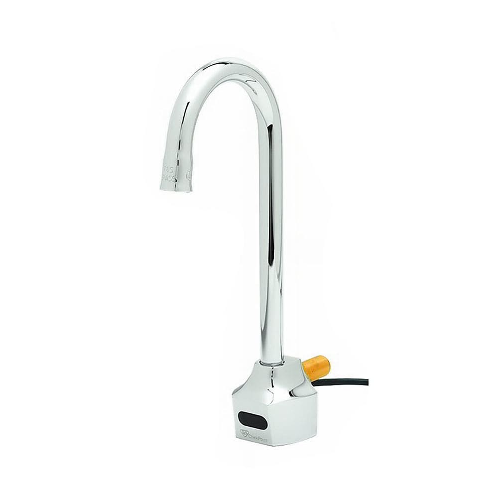 T&S EC-3101-HG Wall Mount Electronic Faucet - Single Hole, Rigid Gooseneck, 100-240v/1ph