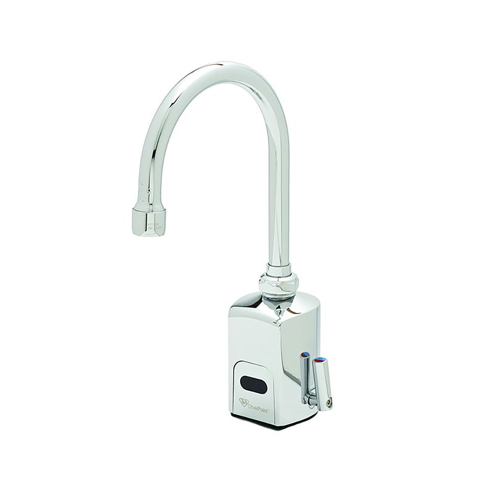 T&S EC-3130 Deck Mount Electronic Faucet - Single Hole, Swivel/Rigid Gooseneck, 100-240v/1ph