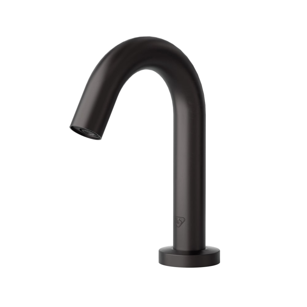 T&S ECW-3150-MB WaveCrest Deck Mount Electronic Faucet - Single Hole, Gooseneck Spout, Battery Operated, Matte Black