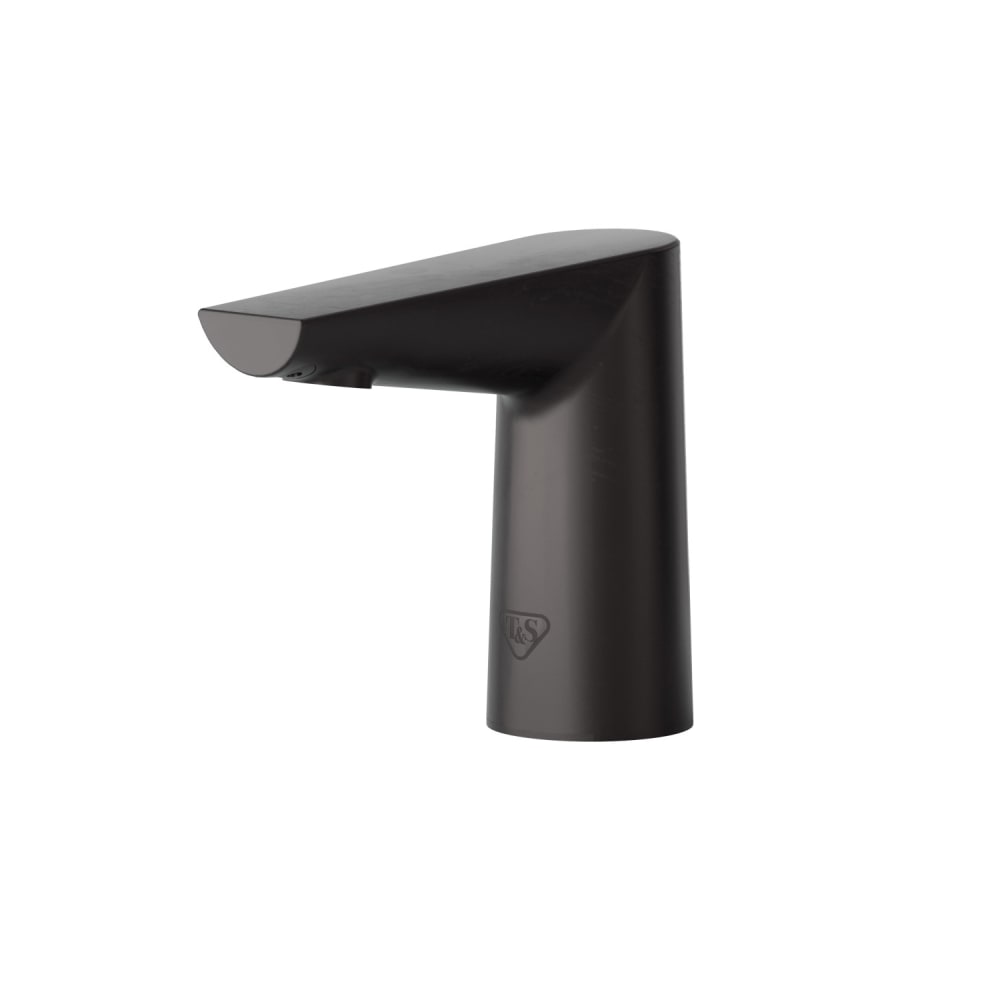 T&S ECW-3152-MB WaveCrest Deck Mount Electronic Faucet - Single Hole, Fixed Spout, Battery Operated, Matte Black